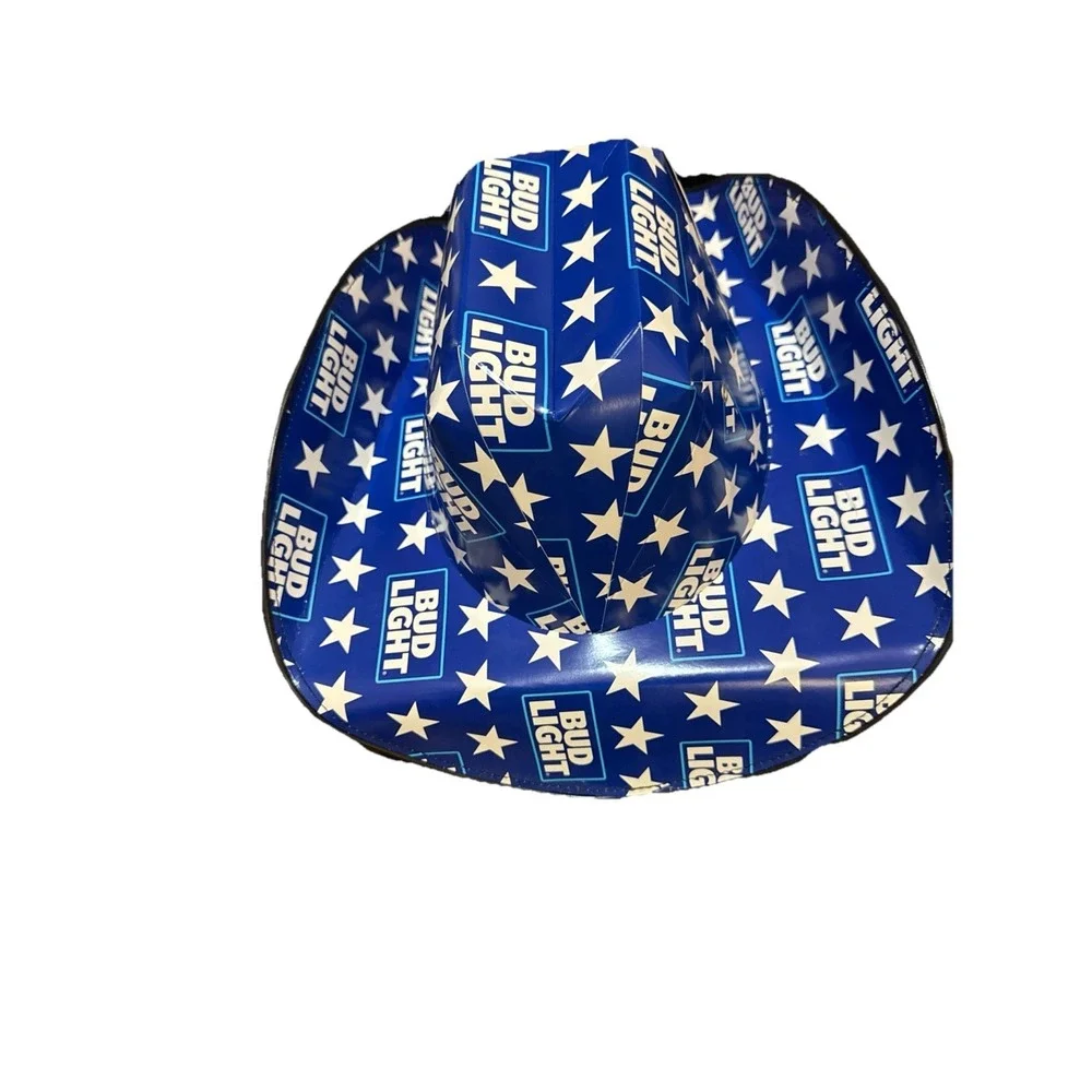 Bud Light Cowboy Hat Beer Box Cardboard - New With Tags. One Size Adult